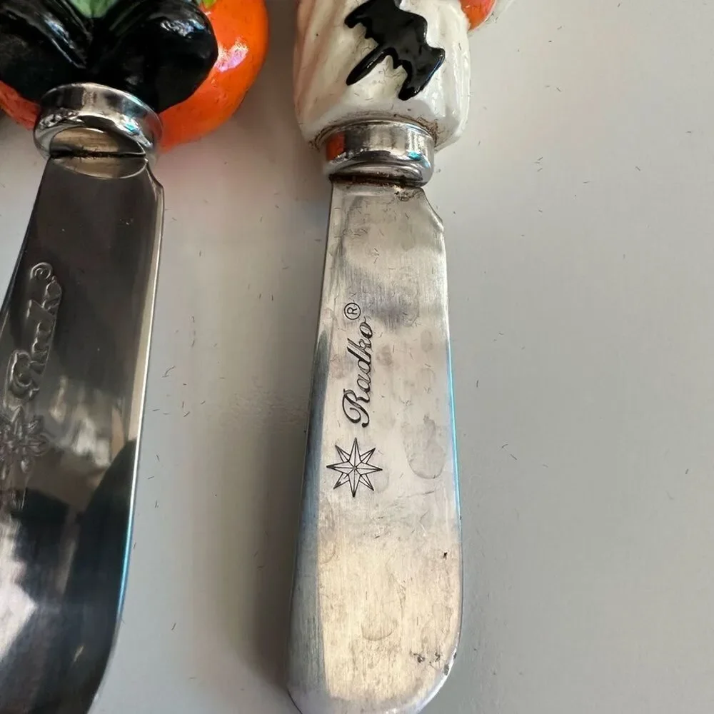 Christopher Radko Halloween Pate Knives Set Vintage